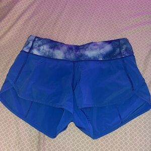 Blue Lululemon speed up shorts